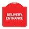 Signmission Traffic Entrance Sign Delivery Entrance, Red & White Aluminum Sign, 18" x 18", RW-1818-22793 A-DES-RW-1818-22793 - alternate 1